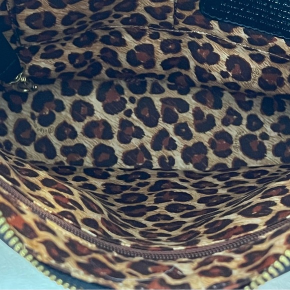 Brighton Black Nylon Crocodile Embossed Adjustable Strap Gold Accent Bag -- OS - Picture 10 of 11